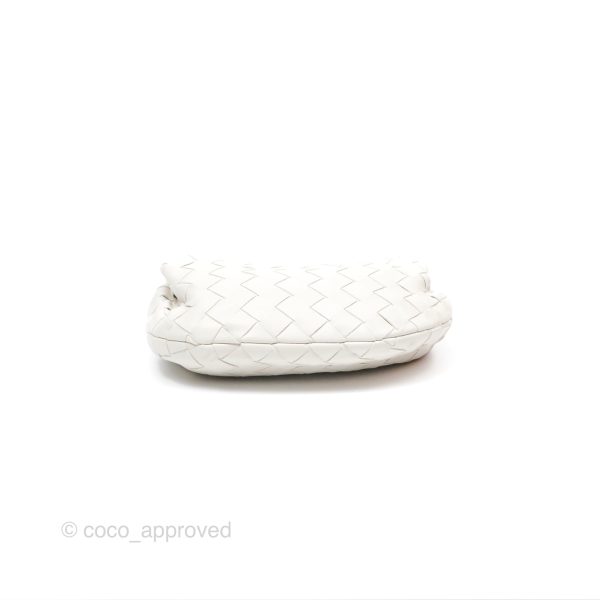 Bottega Veneta Mini Jodie Bag Intrecciato White Lambskin For Discount