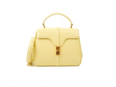 Celine Mini 16 Soft Yellow Satinated Calfskin on Sale