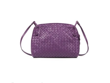 Bottega Veneta Crossbody Bag Intrecciato Leather Purple Sale