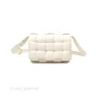 Bottega Veneta Padded Cassette Shoulder Bag Intrecciato Chalk Paper Calfskin Hot on Sale