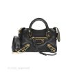 Balenciaga Classic Mini City Bag Black Grained Calfskin Gold Hardware For Cheap