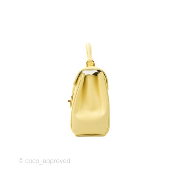 Celine Mini 16 Soft Yellow Satinated Calfskin on Sale