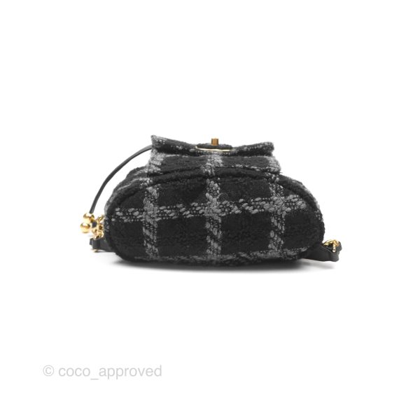 Chanel Duma Backpack Black Tweed Aged Gold Hardware 22K Online Sale