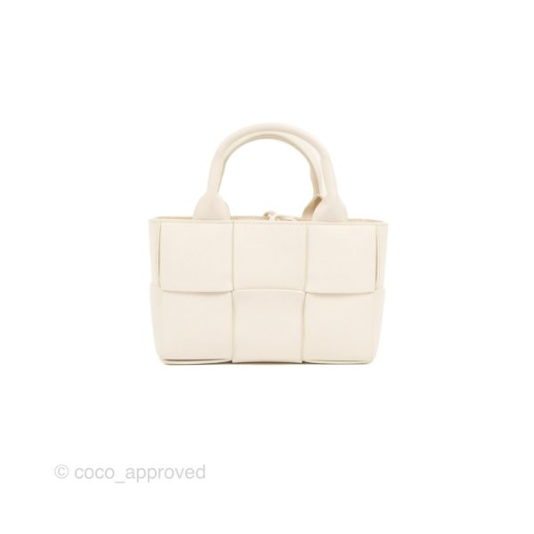 Bottega Veneta Candy Arco Tote Bag Micro Intreccio Grained Calfskin Online Sale