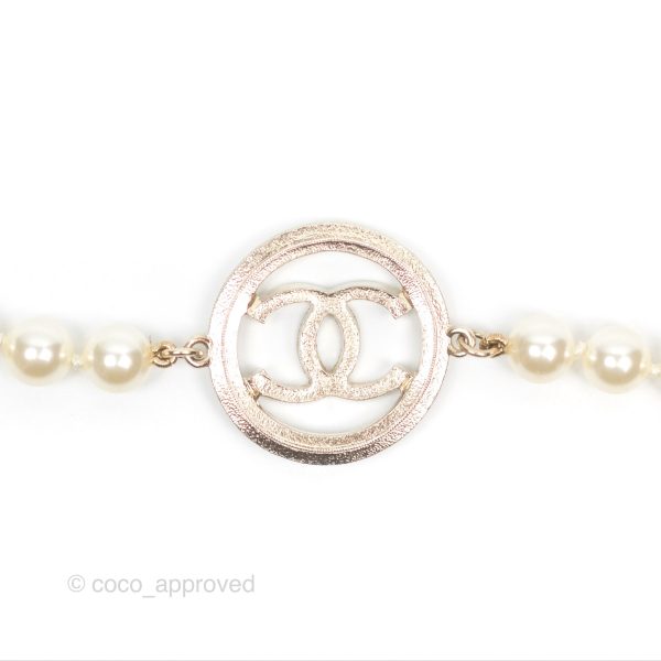 Chanel Pearl CC Bracelet Gold 17A Online Sale