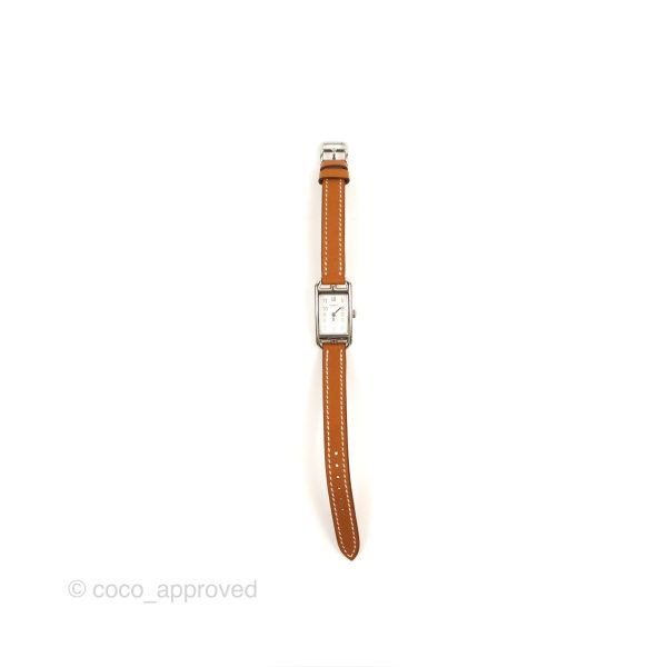 Hermès Nantucket Watch PM Gold Chesnut Epsom Palladium Hardware Online now