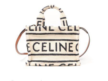 Celine Small Cabas Thais Textile with Celine All-Over White Discount