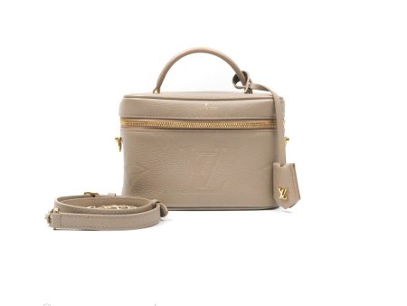 Louis Vuitton Monogram Empreinte Tourterelle Vanity PM Beige Gold Hardware Online now