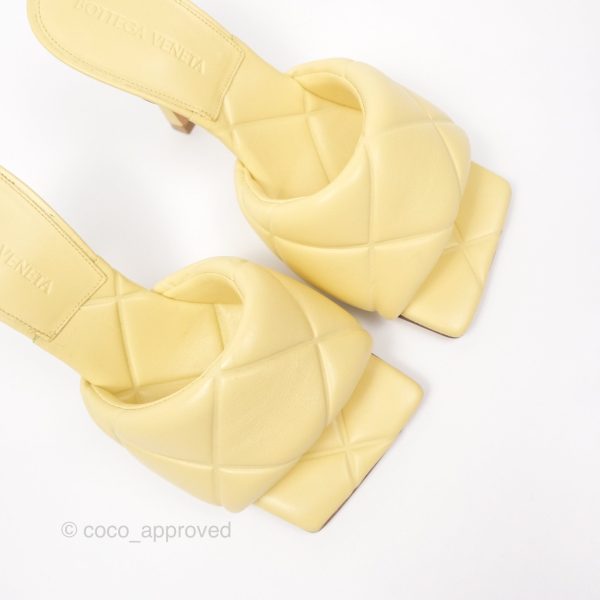 Bottega Veneta Lido Sandals Intrecciato Yellow Lambskin Size 35 Supply