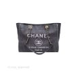 Chanel Medium Deauville Tote Black Canvas Gold Hardware Cheap