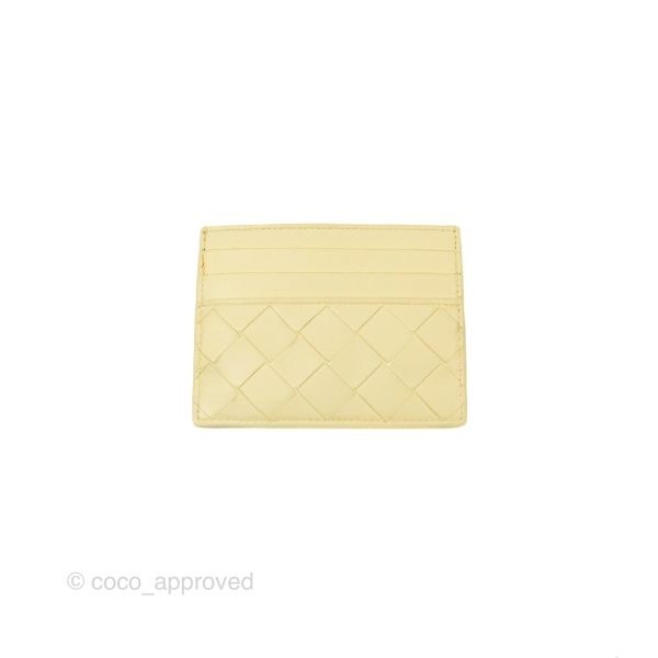 Bottega Veneta Intrecciato Flat Card Holder Ice cream For Sale