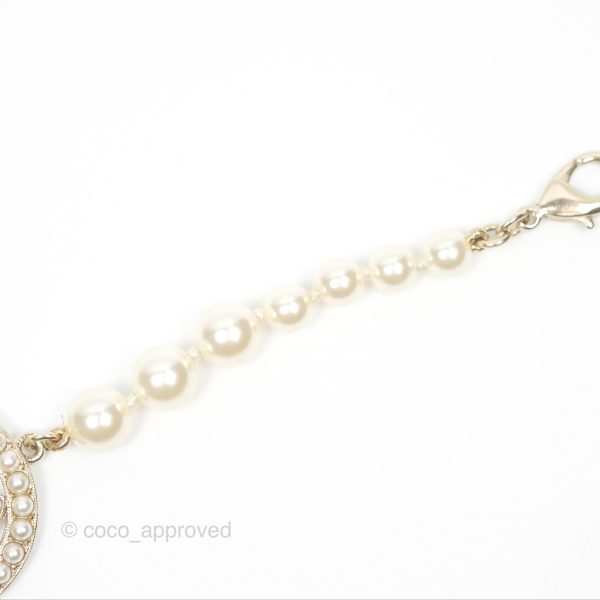 Chanel Pearl CC Bracelet Gold 17A Online Sale