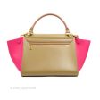 Celine Small Sleek Trapeze Beige Neon Pink Calfskin For Sale