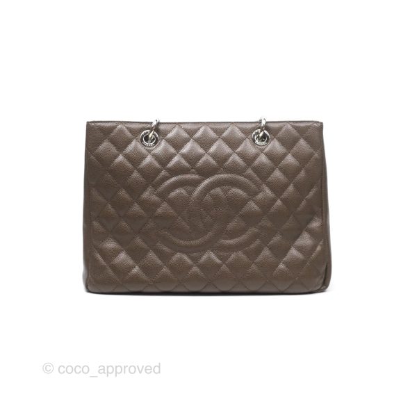 Chanel GST Chocolate Brown Caviar Silver Hardware For Cheap