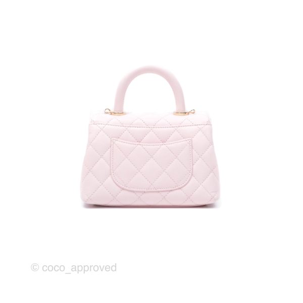 Chanel Mini Coco Handle Quilted Light Pink Caviar Gold Hardware Online