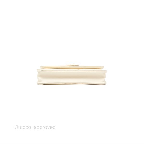 Chanel 19 Clutch With Chain Ivory White Lambskin Mixed Hardware Supply