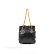 Balenciaga Small Crush Tote Bag Black Calfskin Aged Gold Hardware Sale