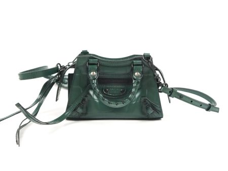 Balenciaga Mini Neo Classic City Bag Green Croc Embossed For Sale