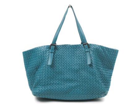 Bottega Veneta Large Cesta Tote Intrecciato Teal Online Hot Sale