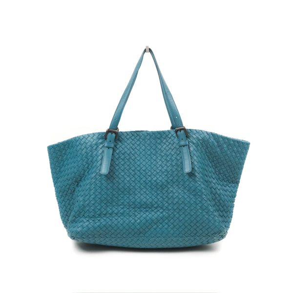 Bottega Veneta Large Cesta Tote Intrecciato Teal Online Hot Sale