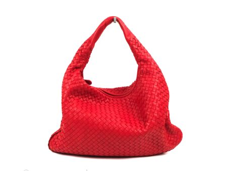 Bottega Veneta Large Hobo Intrecciato Nappa Red Online now