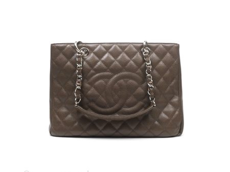 Chanel GST Chocolate Brown Caviar Silver Hardware For Cheap