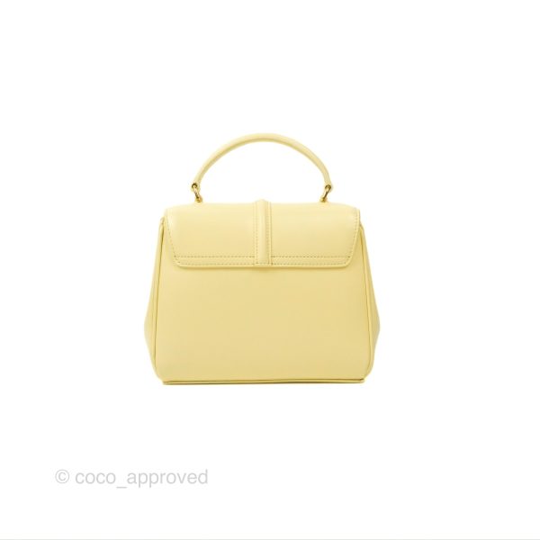 Celine Mini 16 Soft Yellow Satinated Calfskin on Sale