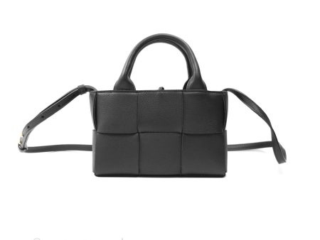 Bottega Veneta Candy Arco Tote Bag Intrecciato Textured-leather Black For Discount