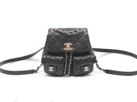 Chanel Duma Backpack Small Black Caviar Gold Hardware For Sale