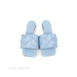 Bottega Veneta Lido Flat Sandals Intrecciato Pale Blue Lambskin Size 36.5 For Cheap