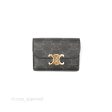 Celine Triomphe Flap Card Holder Triomphe Canvas Tan on Sale