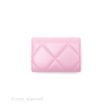 Chanel 19 Short Trifold Wallet Pink Lambskin Silver Hardware on Sale