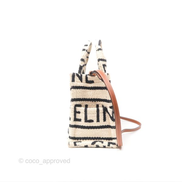 Celine Small Cabas Thais Textile with Celine All-Over White Discount