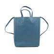 Celine Small Vertical Cabas Tote Grained Calfskin Blue Silver Hardware Supply