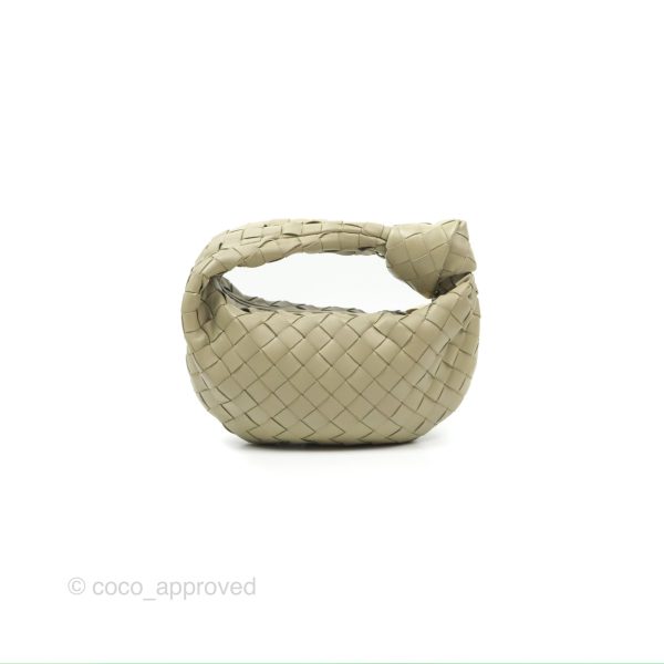 Bottega Veneta Mini Jodie Bag Travertine Intrecciato Lambskin Online Hot Sale