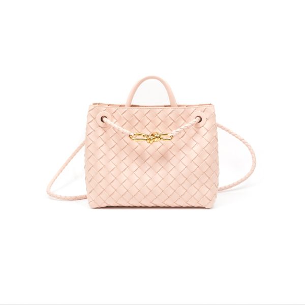 Bottega Veneta Small Andiamo Bag Lotus Intrecciato Lambskin Hot on Sale