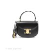 Celine Mini Besace Clea in Shiny Calfskin Black Cheap