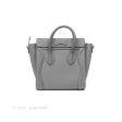 Celine Nano Luggage Bag Grey Drummed Calfskin on Sale