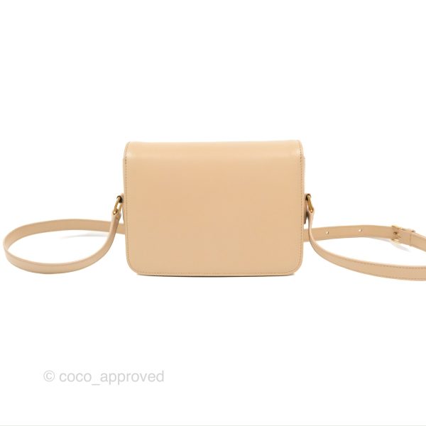 Celine Teen Triomphe Bag Shiny Calfskin Light Beige Online now