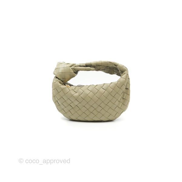 Bottega Veneta Mini Jodie Bag Travertine Intrecciato Lambskin Online Hot Sale