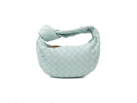 Bottega Veneta Mini Jodie Bag Teal Washed Intrecciato Lambskin For Sale