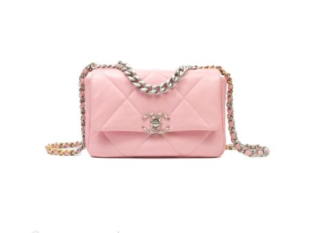 Chanel 19 Small Pink Lambskin Mixed Hardware Online now