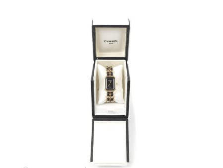 Chanel Première Watch Black Leather Gold Tone Size S Online Hot Sale