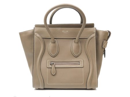 Celine Micro Luggage Bag Souris Drummed Calfskin on Sale