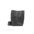 Celine Sangle Bucket Bag Grained Calfskin Dark Grey on Sale