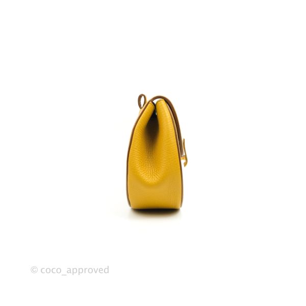 Bottega Veneta Palmellato Rounded Belt Bag Calfskin Yellow Online