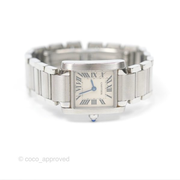 Cartier Steel Tank Francaise Watch Small Model Hot on Sale