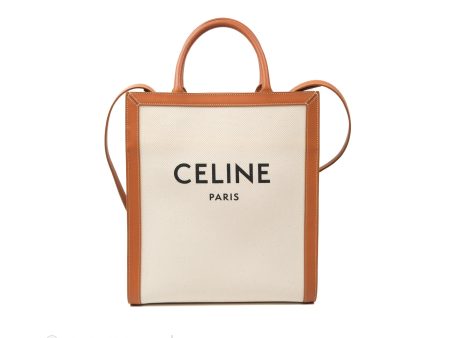 Celine Small Vertical Cabas Tote With Celine Print Natural Tan For Sale