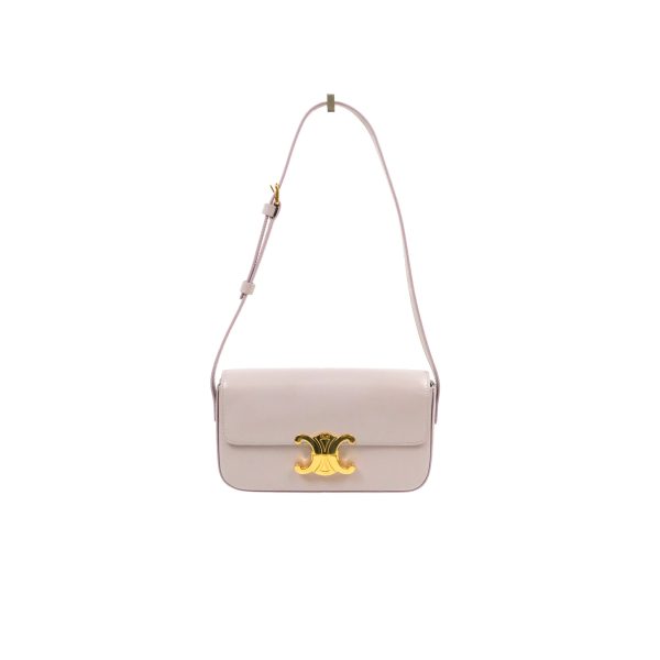 Celine Triomphe Shoulder Bag Peony Calfskin For Cheap