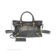 Balenciaga Classic Small City Bag Dark Grey Aged Calfskin Gold Hardware Cheap